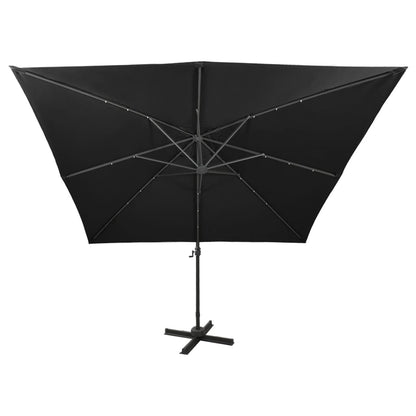 vidaXL Cantilever Garden Parasol | Black | Polyester, Aluminium | 3m Diameter