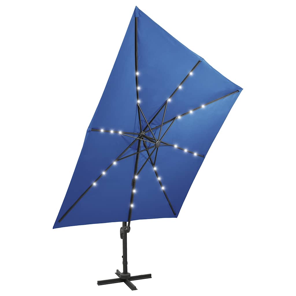 vidaXL Cantilever Garden Parasol | Azure Blue | Polyester, Aluminium | Large