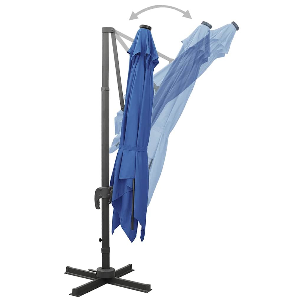 vidaXL Cantilever Garden Parasol | Azure Blue | Polyester, Aluminium | Large