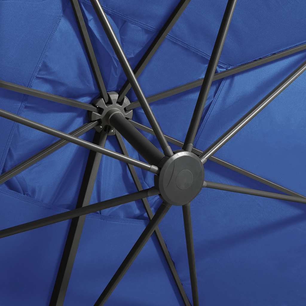 vidaXL Cantilever Garden Parasol | Azure Blue | Polyester, Aluminium | Large