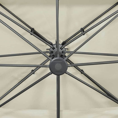 312369 vidaXL Cantilever Garden Parasol with Double Top Sand 400x300 cm