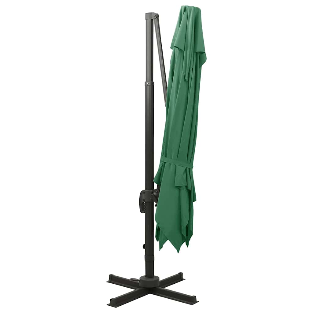 vidaXL Cantilever Garden Parasol | Green | Polyester | Large | Tiltable