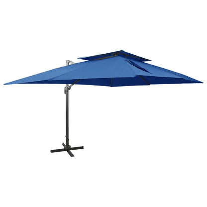 vidaXL Cantilever Garden Parasol | Azure blue