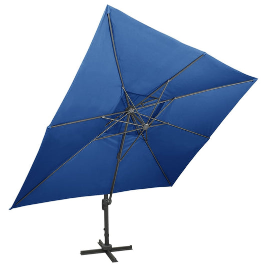 vidaXL Cantilever Garden Parasol | Azure blue