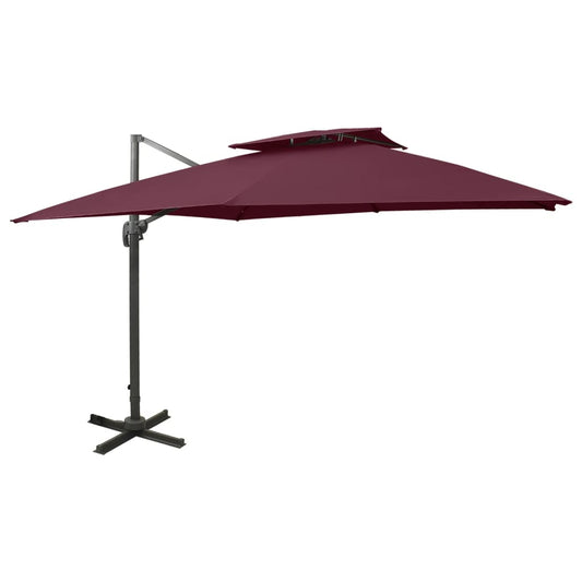 vidaXL Cantilever Garden Parasol | Bordeaux red