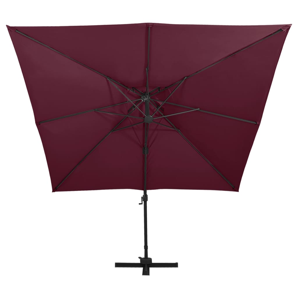 vidaXL Cantilever Garden Parasol | Bordeaux red