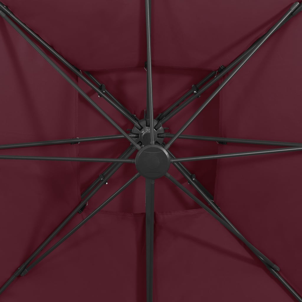 vidaXL Cantilever Garden Parasol | Bordeaux red
