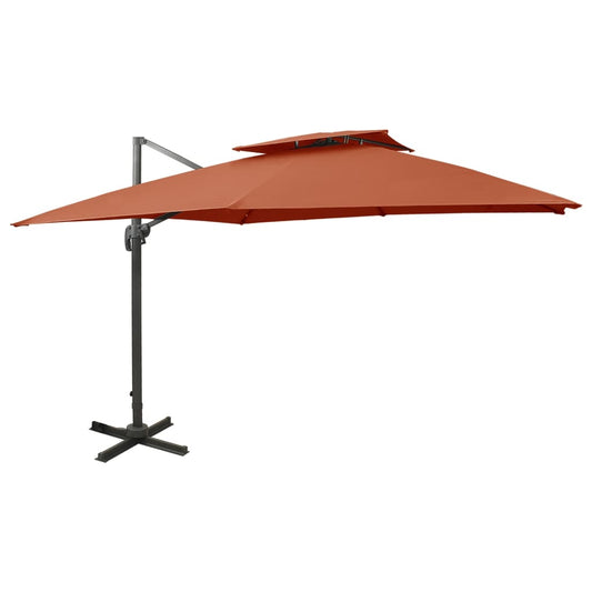 vidaXL Cantilever Garden Parasol | Terracotta