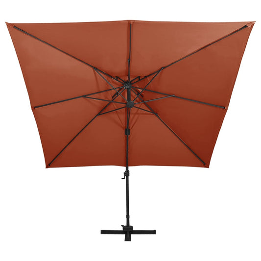vidaXL Cantilever Garden Parasol | Terracotta
