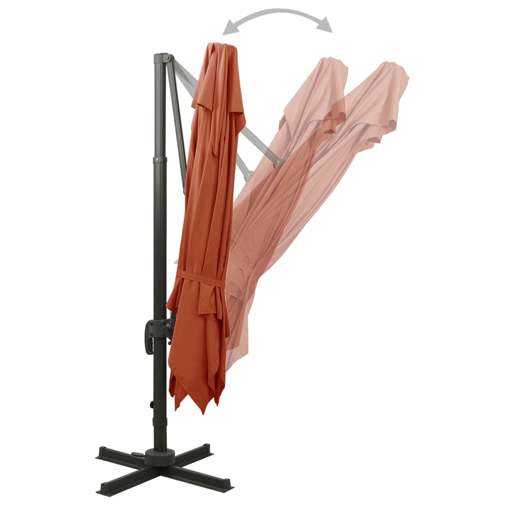 vidaXL Cantilever Garden Parasol | Terracotta