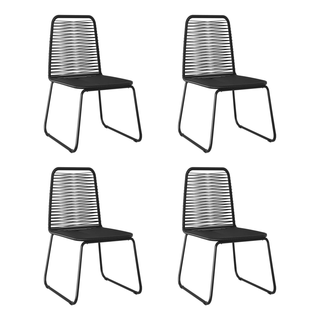 vidaXL Dining Chair | Set of 4 | Black