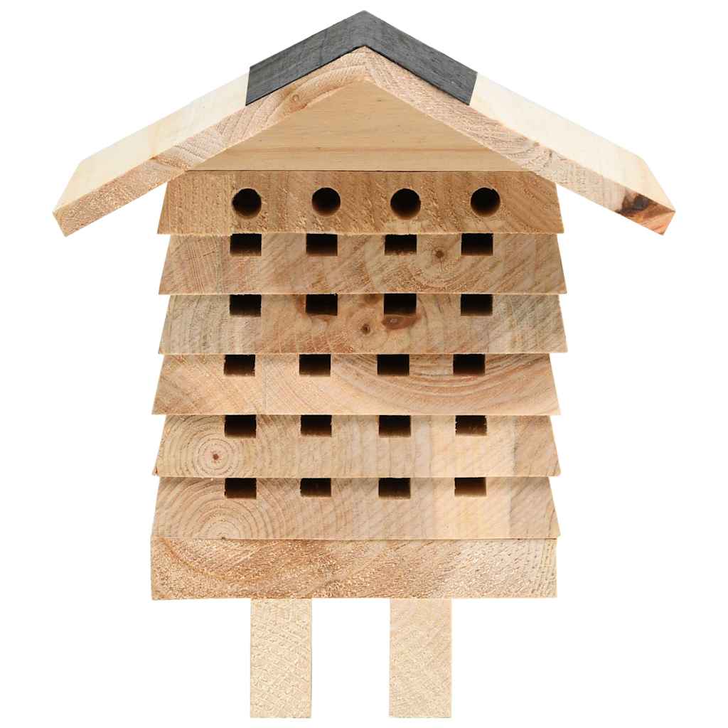 314814 vidaXL Bee Hotel Solid Firwood 22x20x20 cm