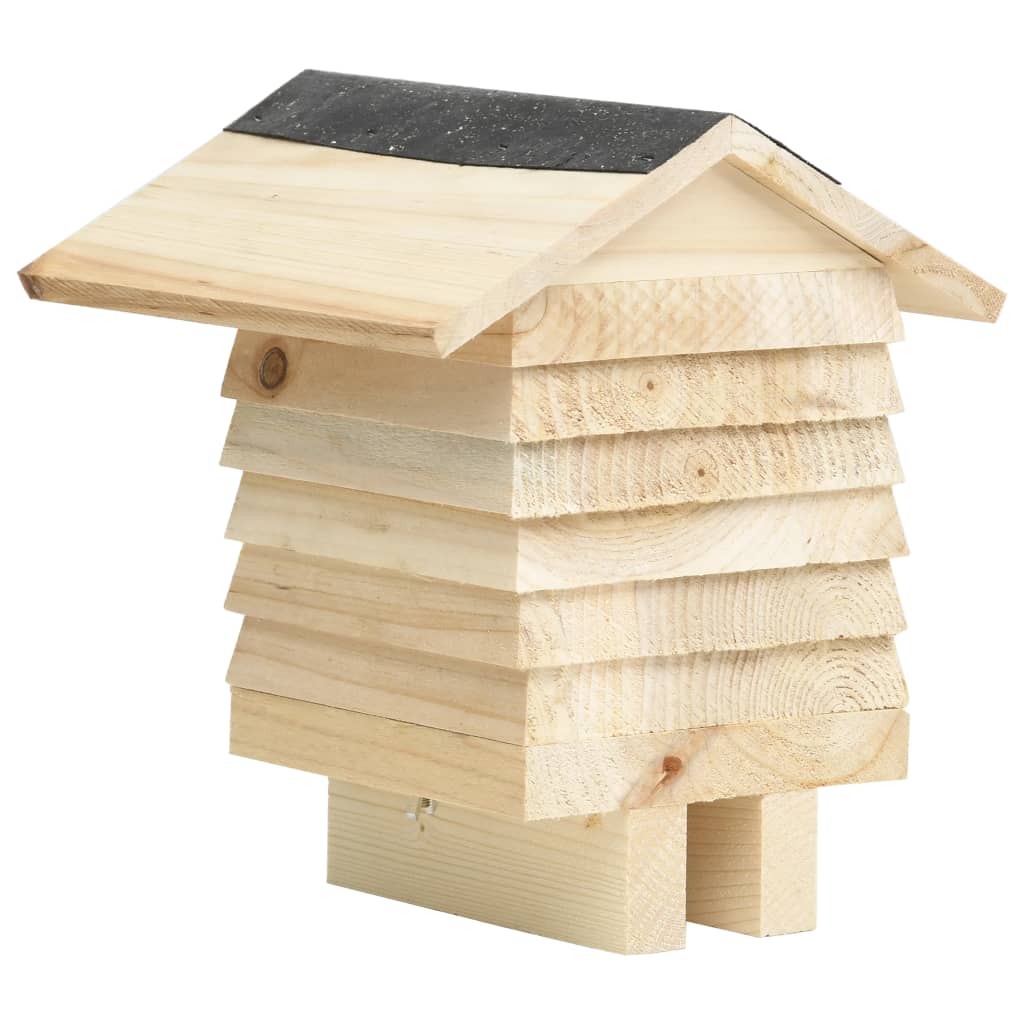 vidaXL Bee Hotel Solid Firwood 22x20x20 cm