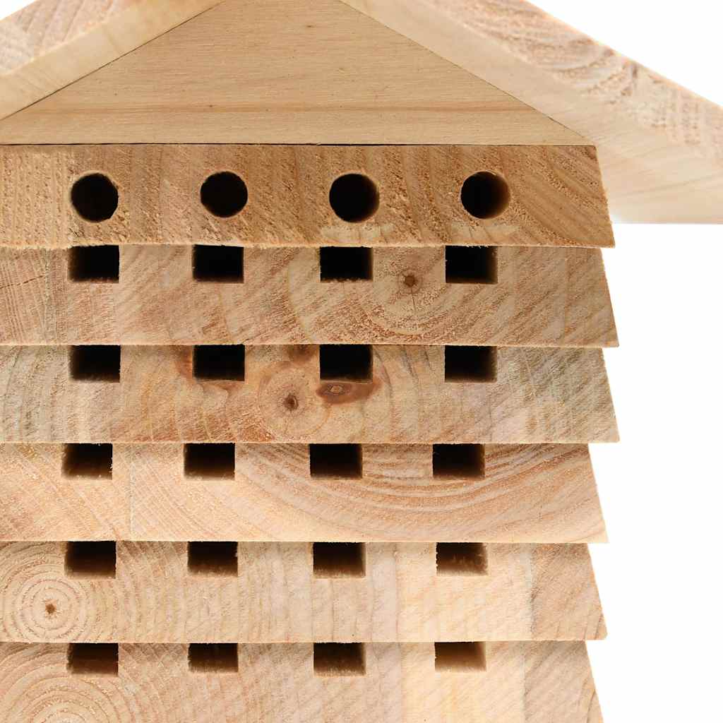 314814 vidaXL Bee Hotel Solid Firwood 22x20x20 cm