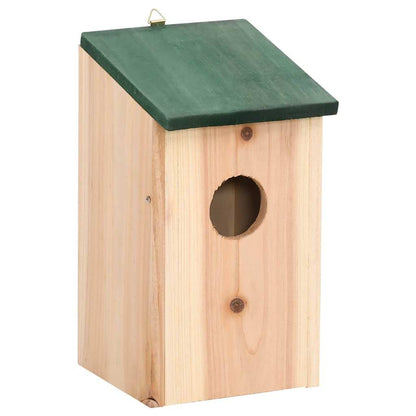 vidaXL Bird House | Set of 10 | Wood | Solid Firwood | Small | Hanging mounting