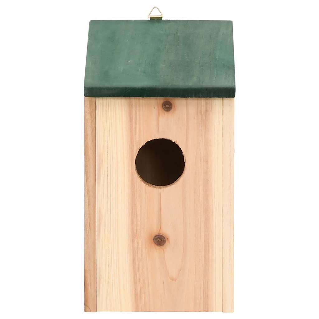 vidaXL Bird House | Set of 10 | Wood | Solid Firwood | Small | Hanging mounting