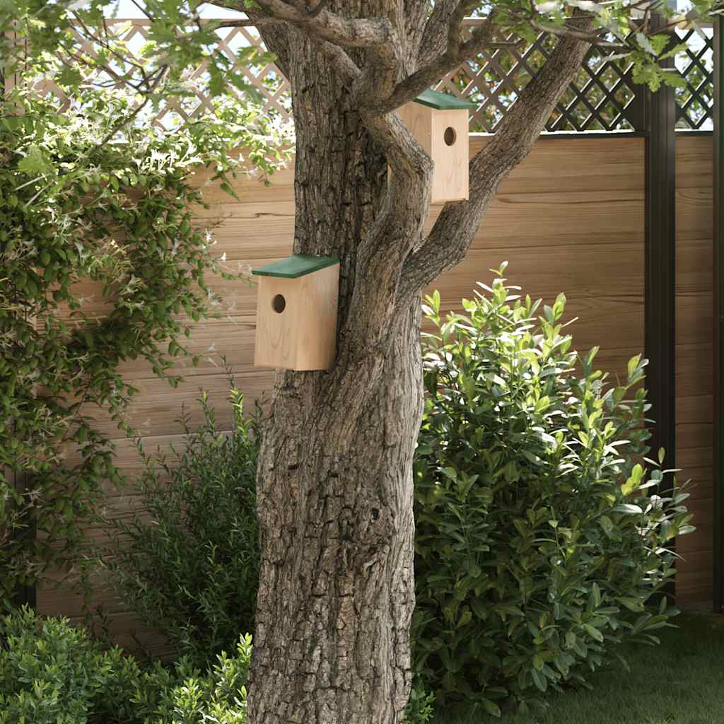vidaXL Bird House | Set of 10 | Wood | Solid Firwood | Small | Hanging mounting