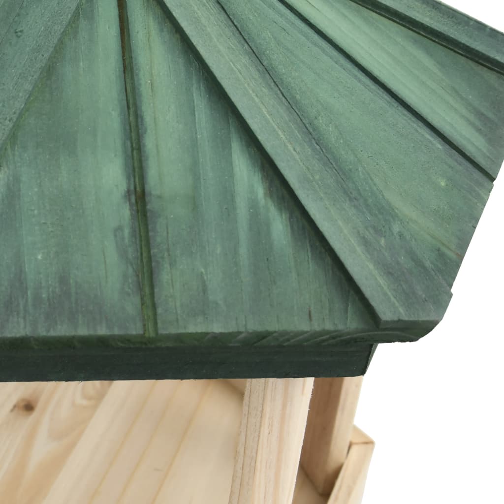 vidaXL Standing Bird Feeder Solid Firwood 33x110 cm