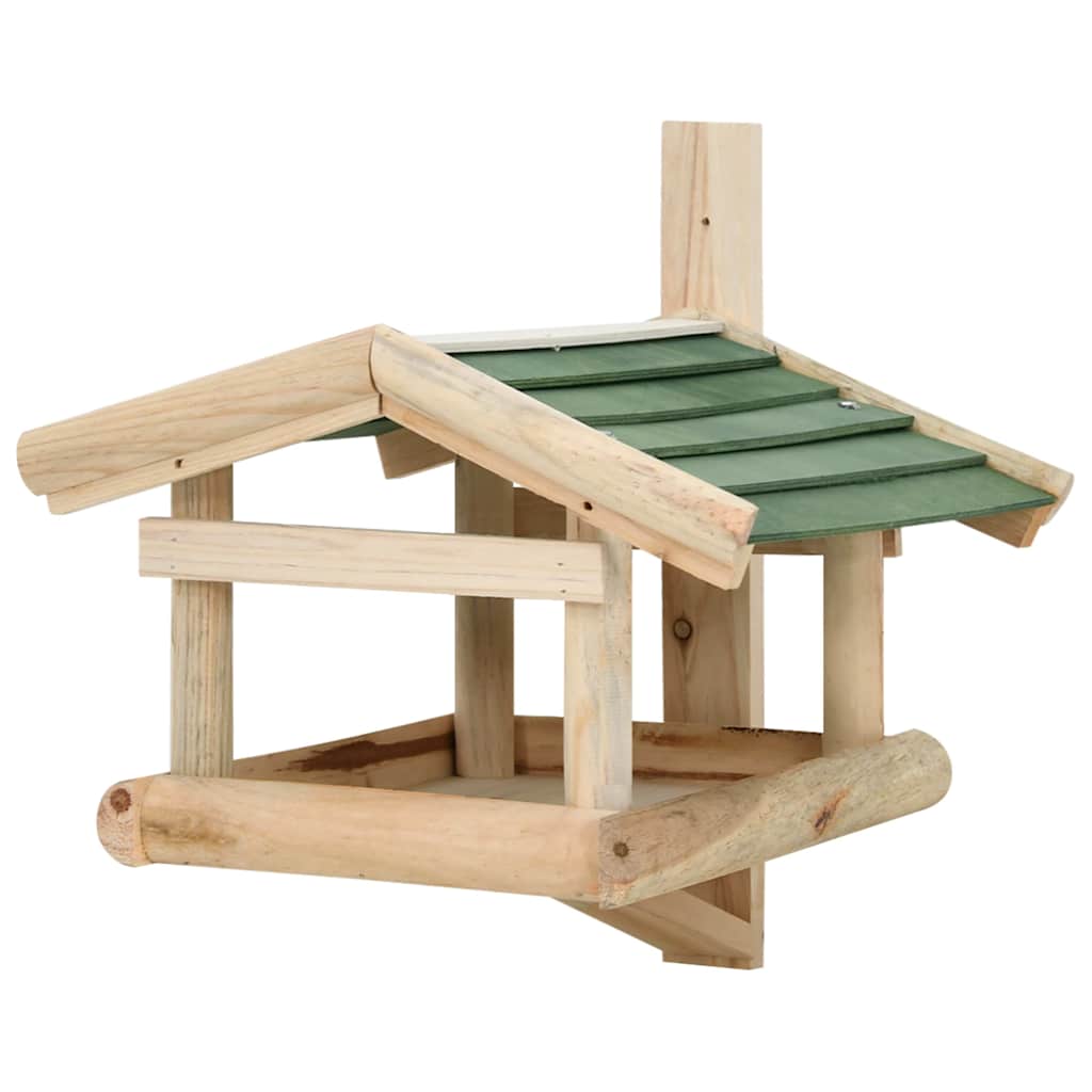 314818 vidaXL Bird Feeder Solid Wood 35x29,5x21 cm