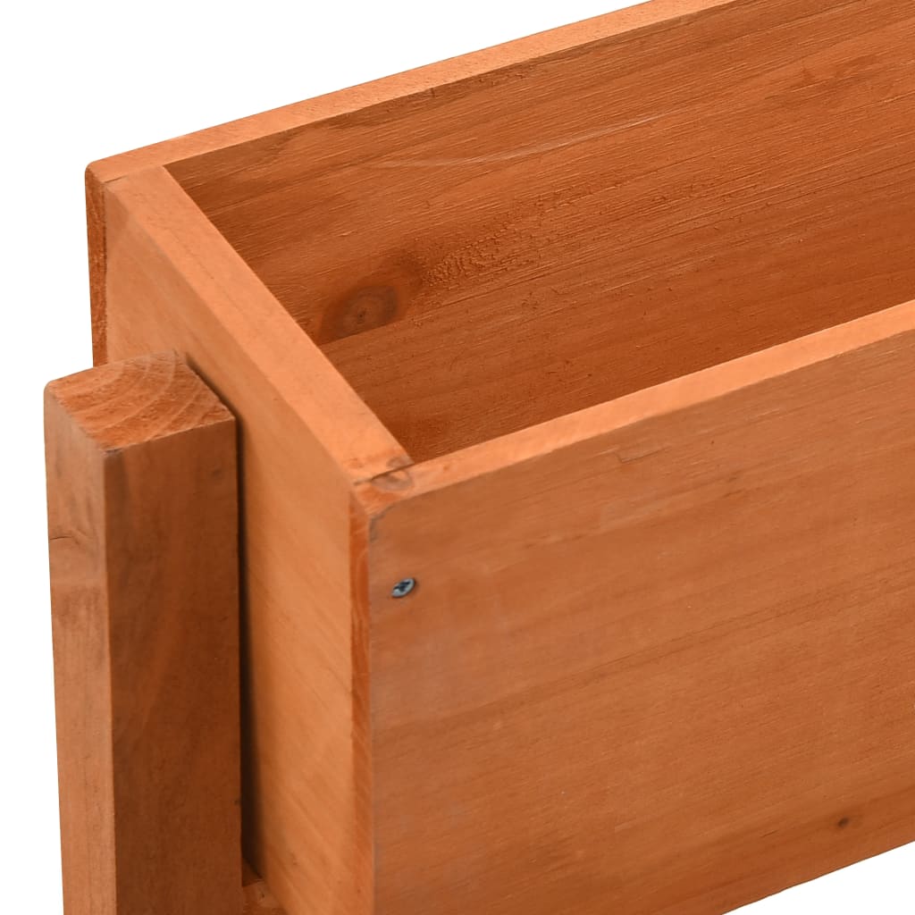 vidaXL Garden Folding Planter Orange 60x14x75 cm Solid Firwood
