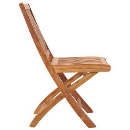 vidaXL Garden Chair | Set of 2 | Teak | Solid teak wood | Medium | Foldable