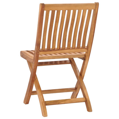 vidaXL Garden Chair | Set of 2 | Teak | Solid teak wood | Medium | Foldable