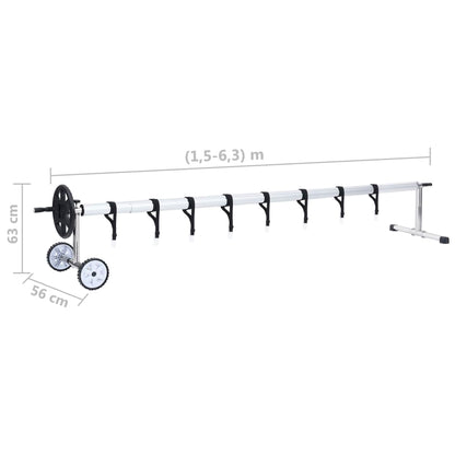 vidaXL Pool Cover Roller with Stainless Steel Base