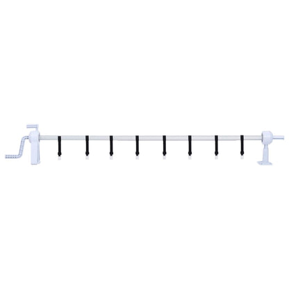 vidaXL Pool Cover Roller | White | Plastic | Adjustable | Telescopic technology