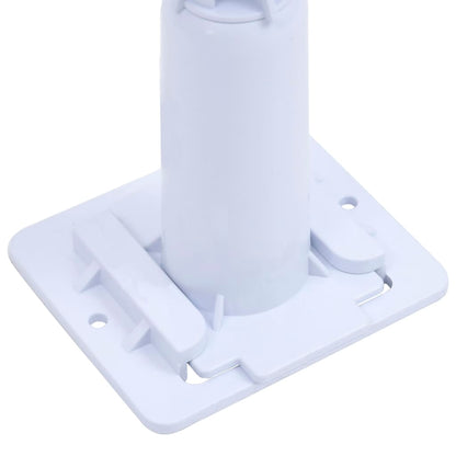 vidaXL Pool Cover Roller | White | Plastic | Adjustable | Telescopic technology