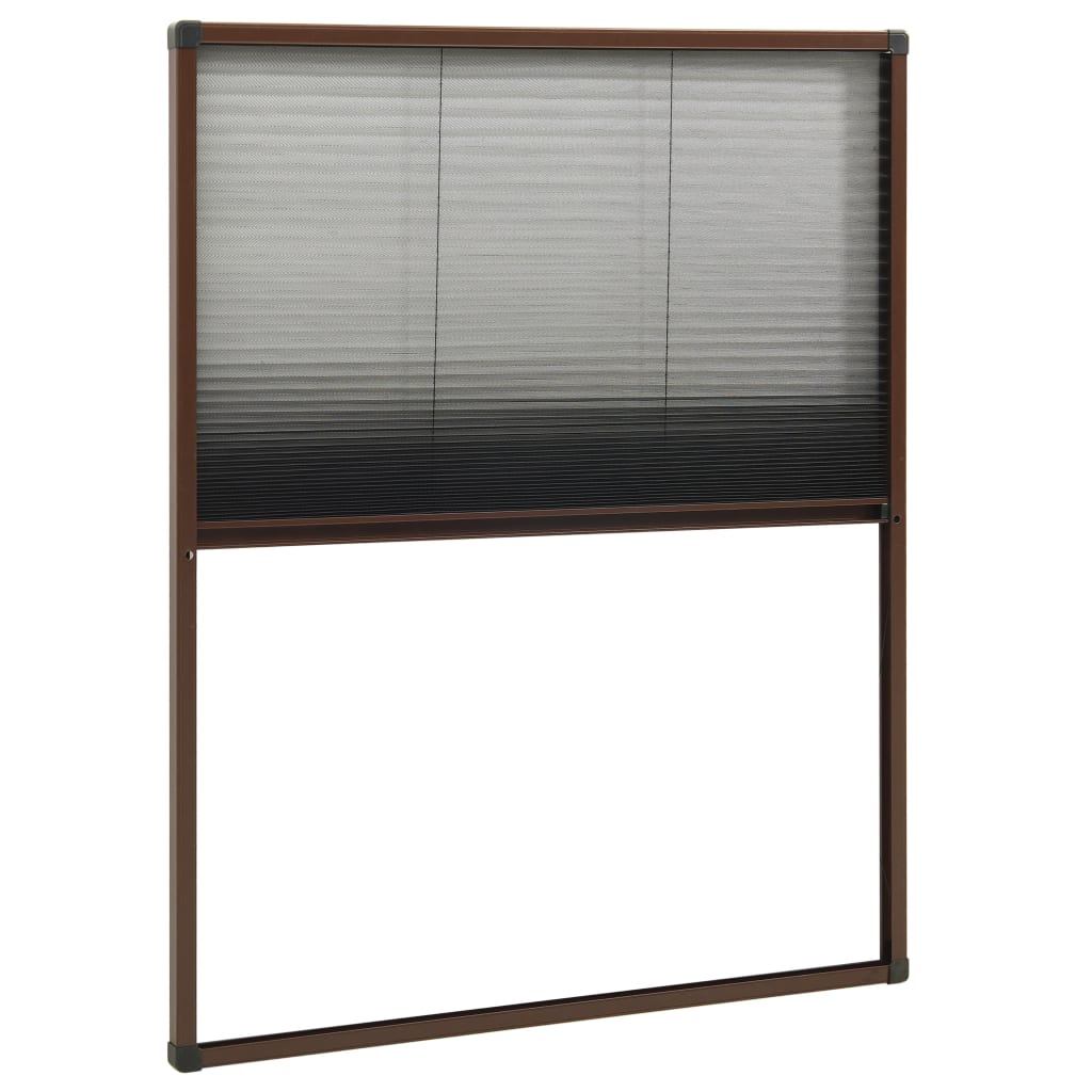 vidaXL Window Screen | Brown frame with black mesh