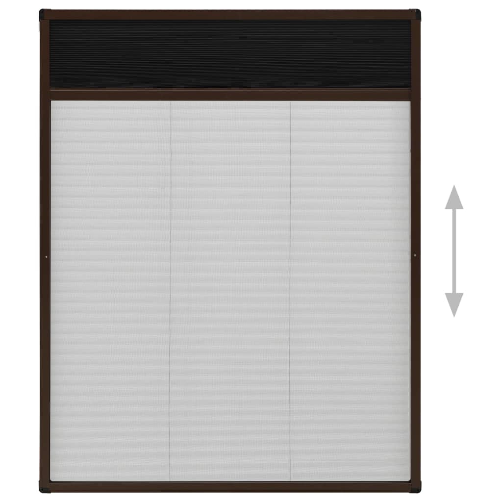 vidaXL Window Screen | Brown frame with black mesh