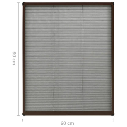 vidaXL Window Screen | Brown frame with black mesh