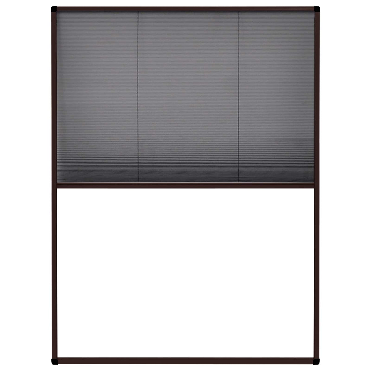 148653 vidaXL Plisse Insect Screen for Windows Aluminium Brown 60x80 cm