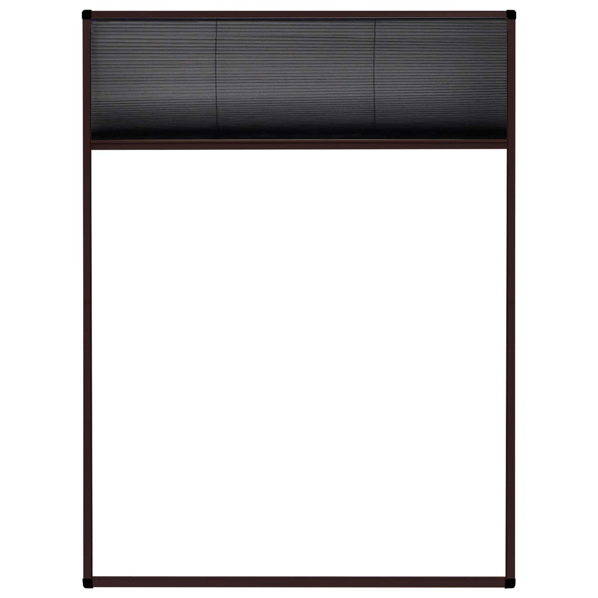 148653 vidaXL Plisse Insect Screen for Windows Aluminium Brown 60x80 cm