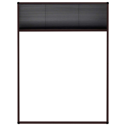 148653 vidaXL Plisse Insect Screen for Windows Aluminium Brown 60x80 cm