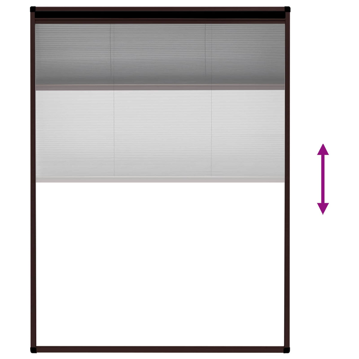 148653 vidaXL Plisse Insect Screen for Windows Aluminium Brown 60x80 cm