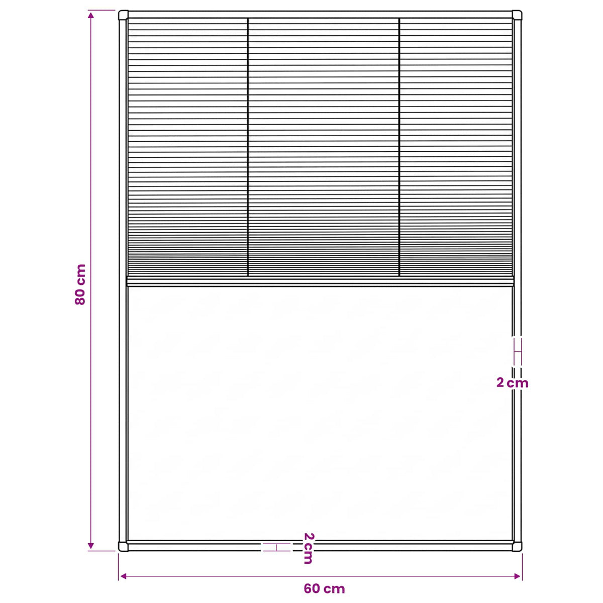148653 vidaXL Plisse Insect Screen for Windows Aluminium Brown 60x80 cm