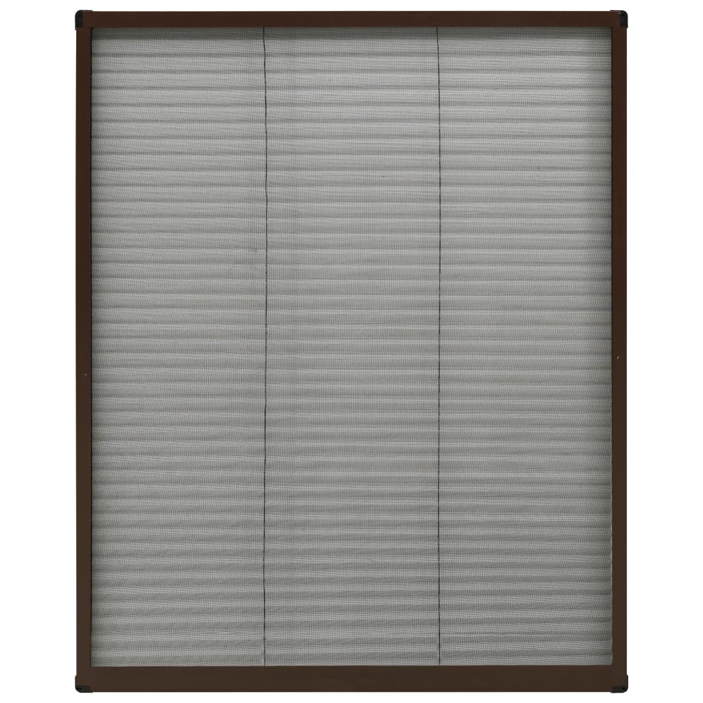 vidaXL Window Screen | Brown frame with black mesh