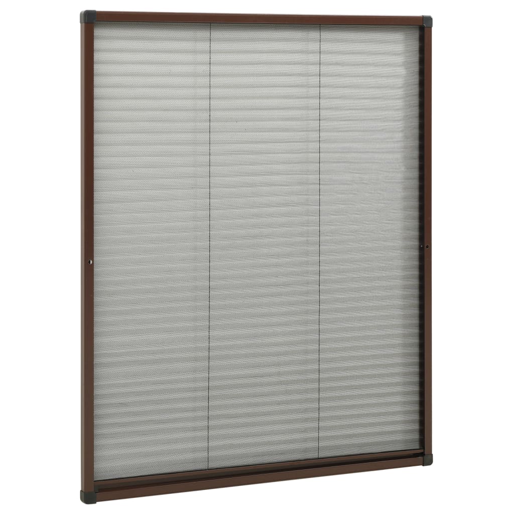 vidaXL Window Screen | Brown frame with black mesh