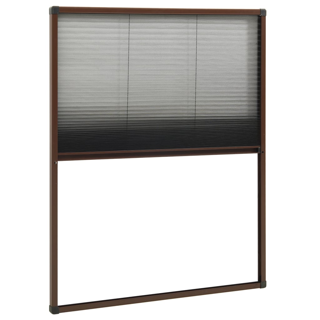 vidaXL Window Screen | Brown frame with black mesh