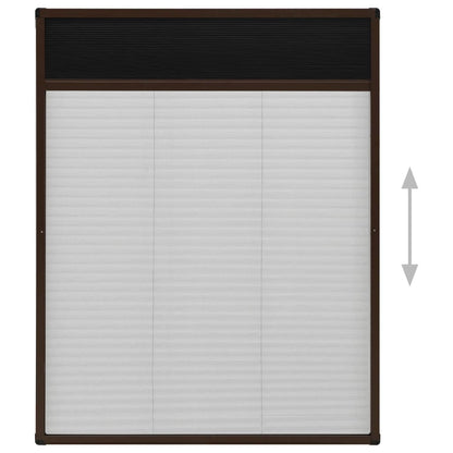 vidaXL Window Screen | Brown frame with black mesh