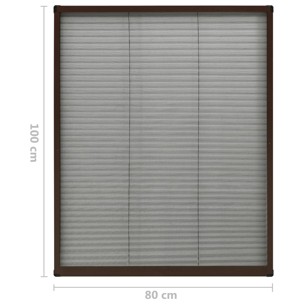 vidaXL Window Screen | Brown frame with black mesh