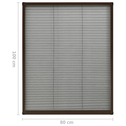 vidaXL Window Screen | Brown frame with black mesh