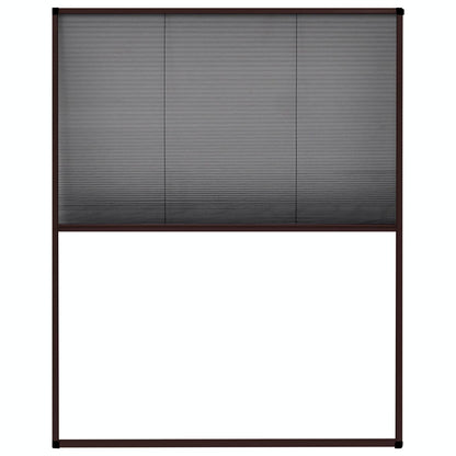 148654 vidaXL Plisse Insect Screen for Windows Aluminium Brown 80x100 cm