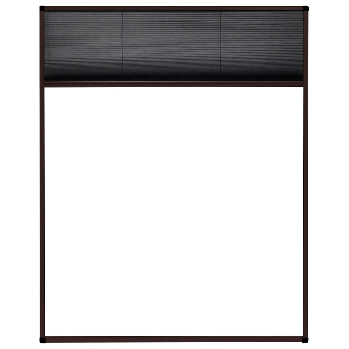 148654 vidaXL Plisse Insect Screen for Windows Aluminium Brown 80x100 cm