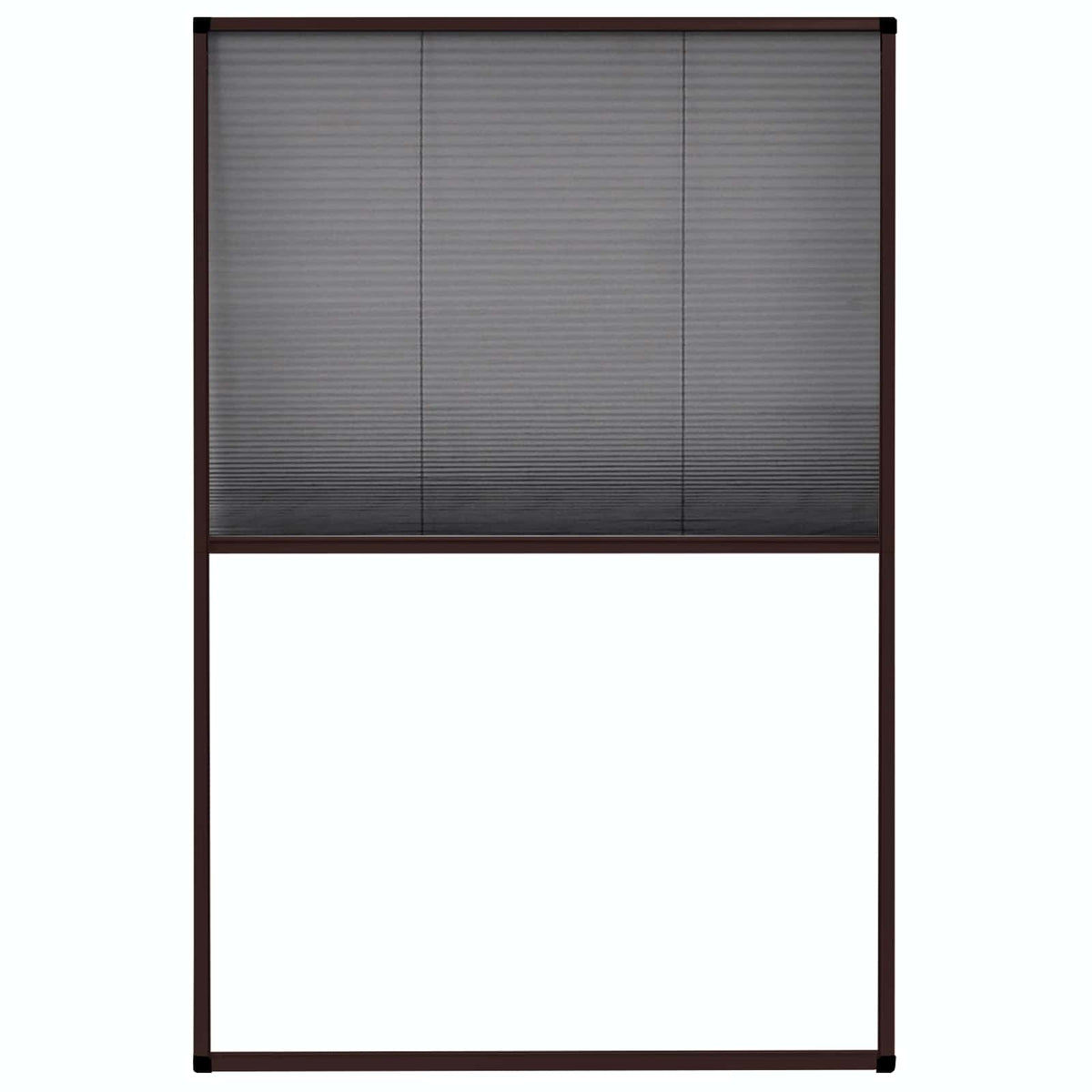148655 vidaXL Plisse Insect Screen for Windows Aluminium Brown 80x120 cm