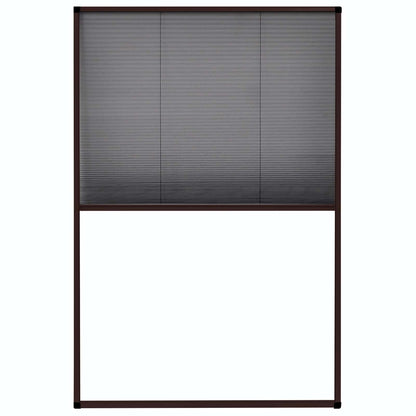 148655 vidaXL Plisse Insect Screen for Windows Aluminium Brown 80x120 cm