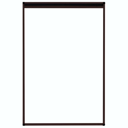 148655 vidaXL Plisse Insect Screen for Windows Aluminium Brown 80x120 cm