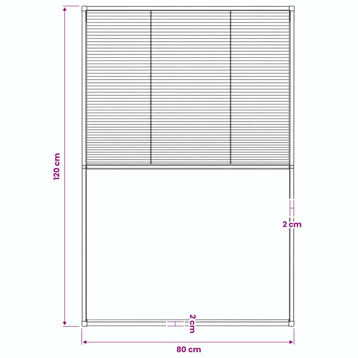 148655 vidaXL Plisse Insect Screen for Windows Aluminium Brown 80x120 cm