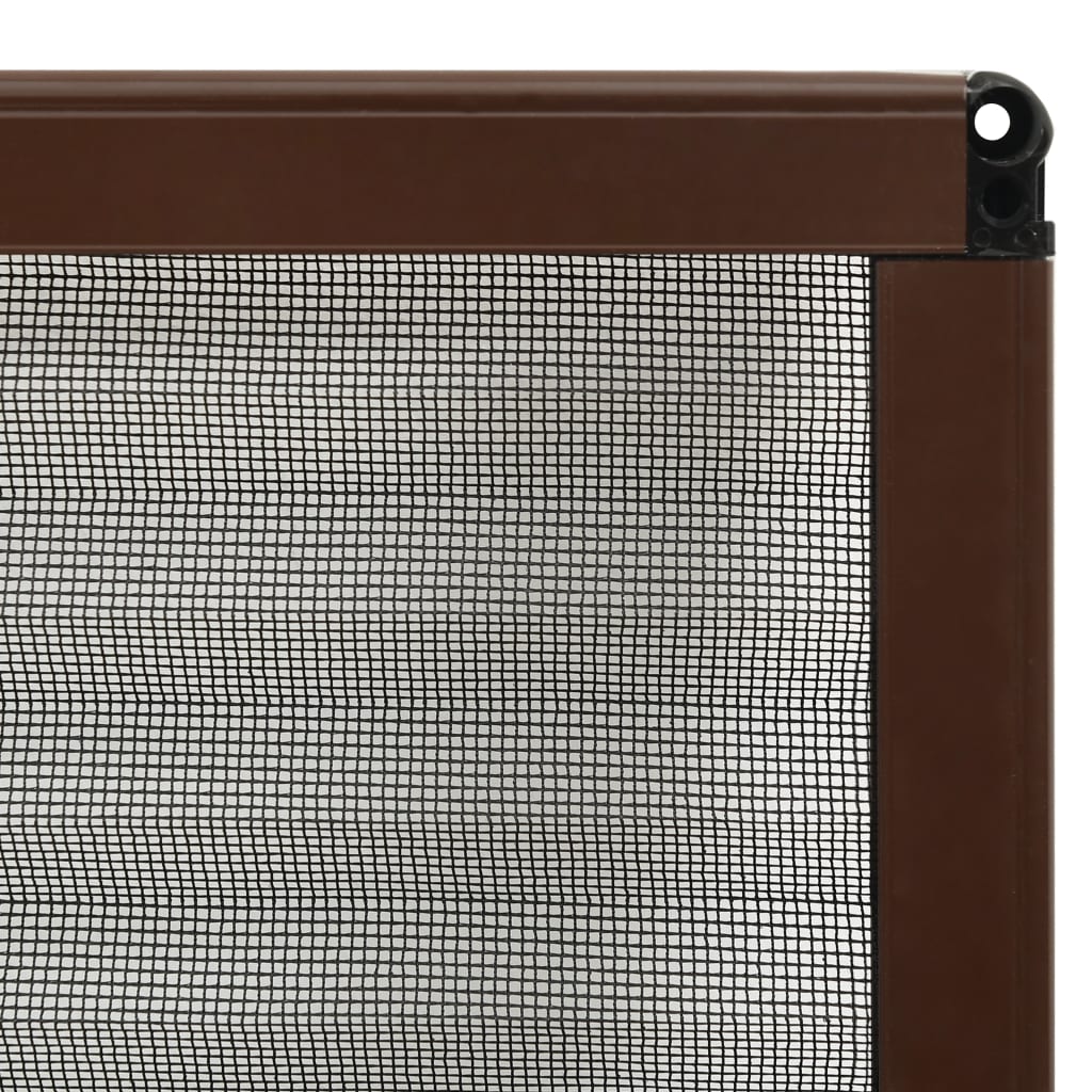 vidaXL Plisse Insect Screen for Windows Aluminium Brown 120x120 cm